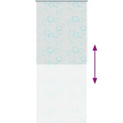 vidaXL Accesorios Para El Baño-Persiana enrollable de ducha burbujas 80x240 cm