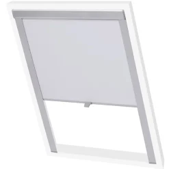 vidaXL Decoración-Persiana enrollable opaca blanca MK06