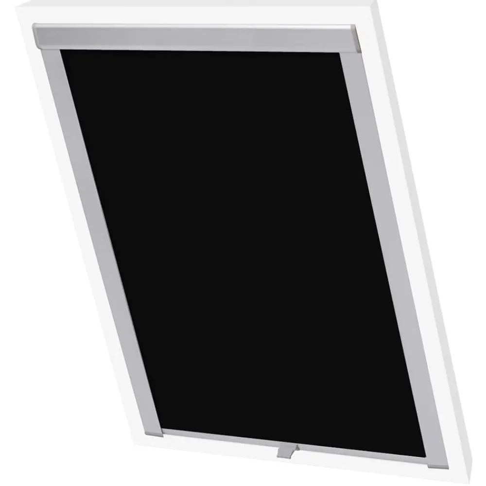 vidaXL Decoración-Persiana opaca enrollable negra M06/306
