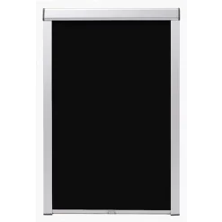 vidaXL Decoración-Persiana opaca enrollable negra M06/306
