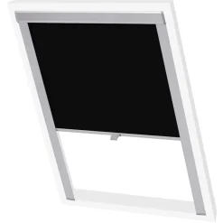 vidaXL Persiana opaca enrollable negra F06 Negro Outlet