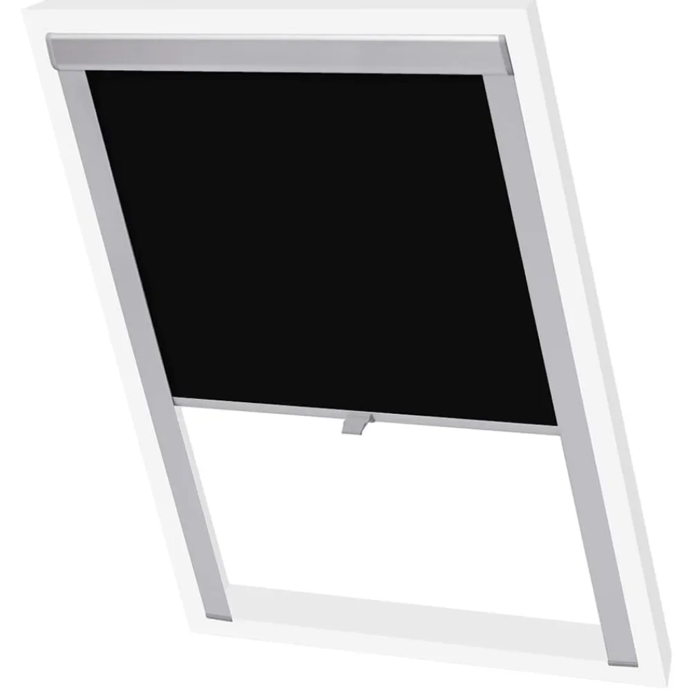 vidaXL Persiana opaca enrollable negra F06 Negro Outlet