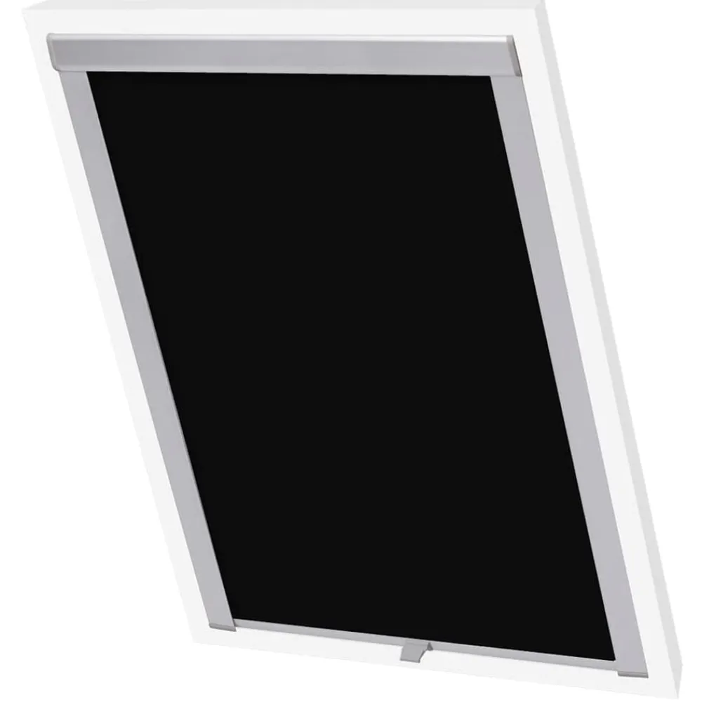 vidaXL Persiana opaca enrollable negra F06 Negro Outlet