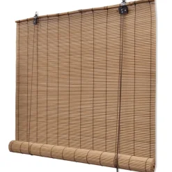 vidaXL Decoración-Persianas enrollables de bambú marrón 80x160 cm