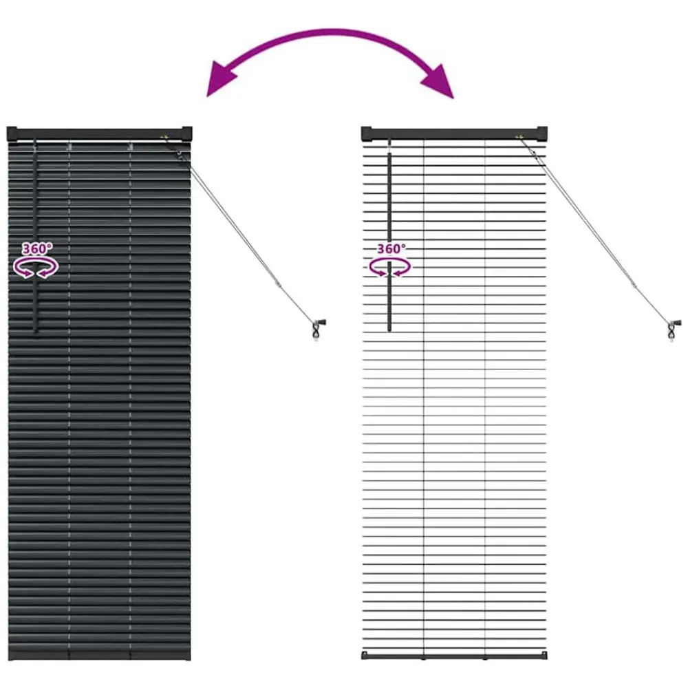 vidaXL Persianas venecianas Manual 130 x 40 cm Aluminio Negro Outlet