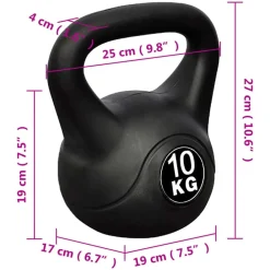 vidaXL Pesa kettlebell 10 kg