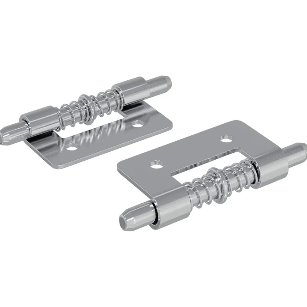 vidaXL Accesorios De Bricolaje-Pestillo 2 pcs Plateado 46 x 17 x 1,2 mm Acero