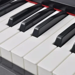 vidaXL Arte Y Ocio-Piano digital de 88 teclas con pedales negro tabla melamina