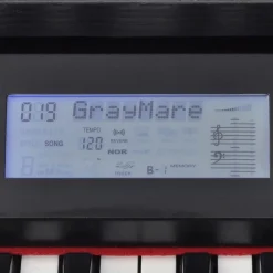 vidaXL Arte Y Ocio-Piano digital de 88 teclas con pedales negro tabla melamina