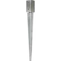 vidaXL Accesorios De Bricolaje-Picas de tierra 2 unidades acero galvanizado plateado 7x7x75 cm