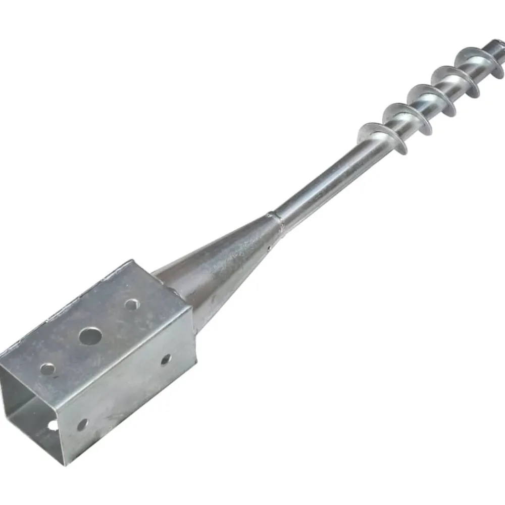 vidaXL Picas de tierra 2 unidades acero galvanizado plateado 7x7x56 cm New
