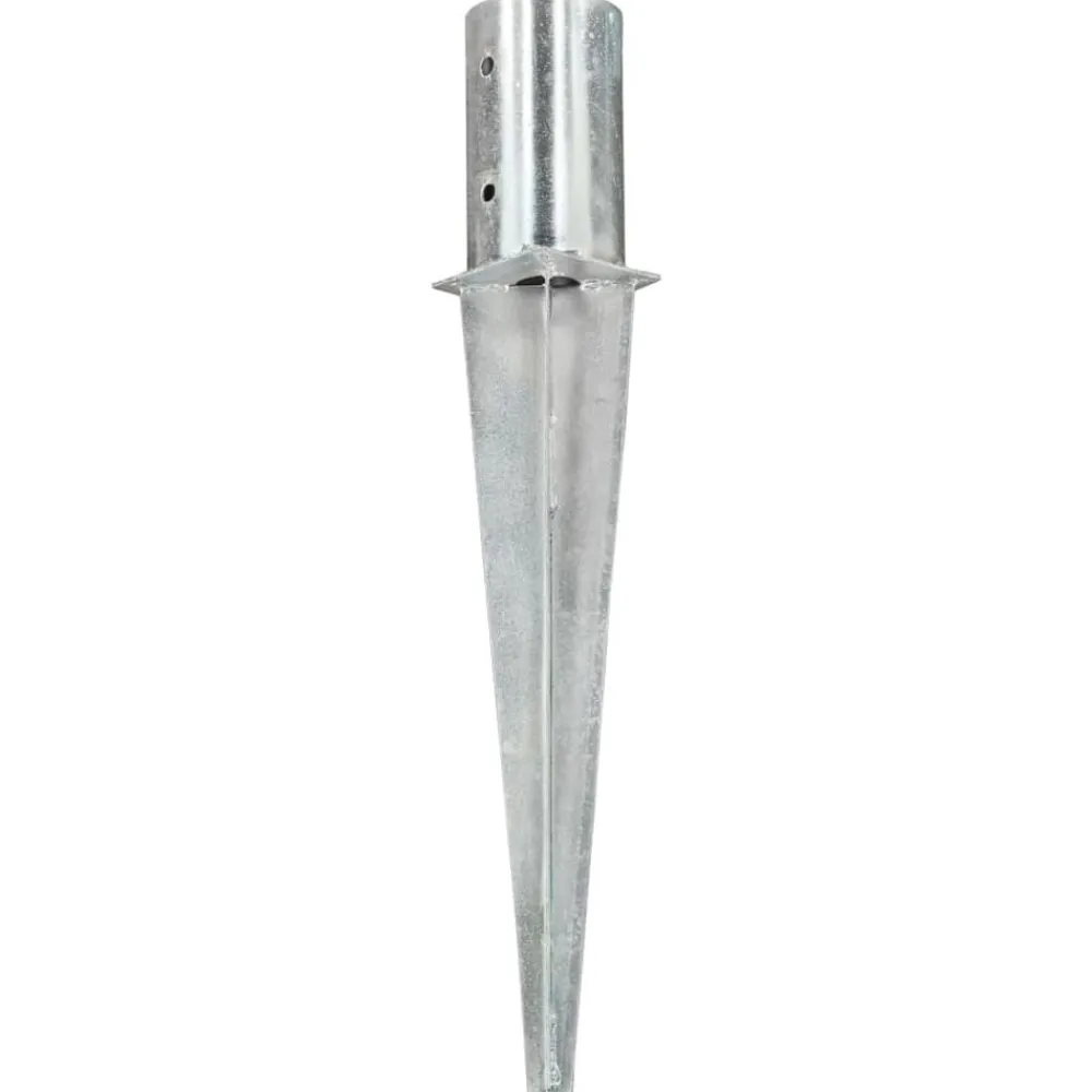 vidaXL Picas de tierra 2 unidades acero galvanizado plateado 8x61 cm Clearance