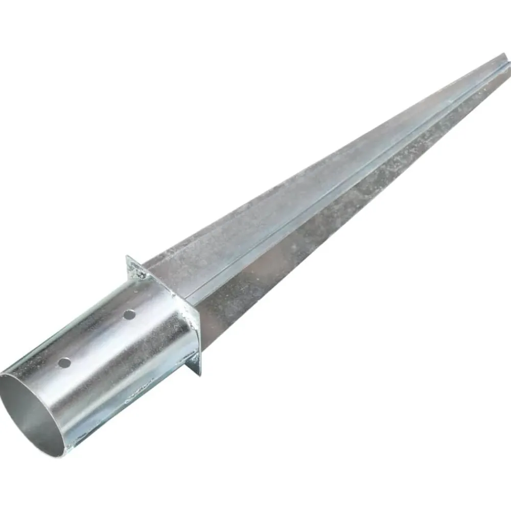 vidaXL Picas de tierra 2 unidades acero galvanizado plateado 8x61 cm Clearance
