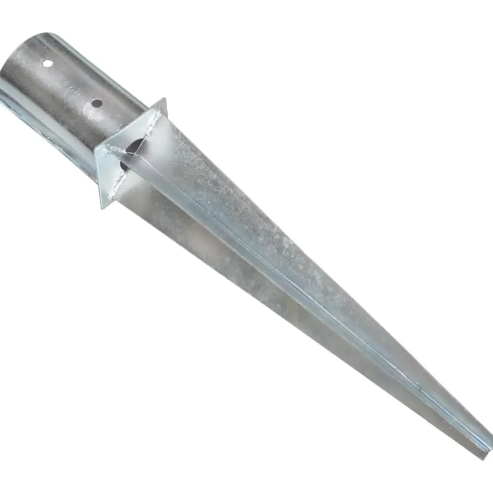vidaXL Picas de tierra 2 unidades acero galvanizado plateado 8x61 cm Clearance