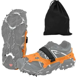 vidaXL Picos de Hielo para Zapatos con 10 pinchos S Naranja