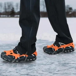 vidaXL Picos de Hielo para Zapatos con 10 pinchos S Naranja