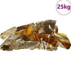 vidaXL Piedras de Jardín Marrón 12 cm Cristal Marr&oacute;n Clearance