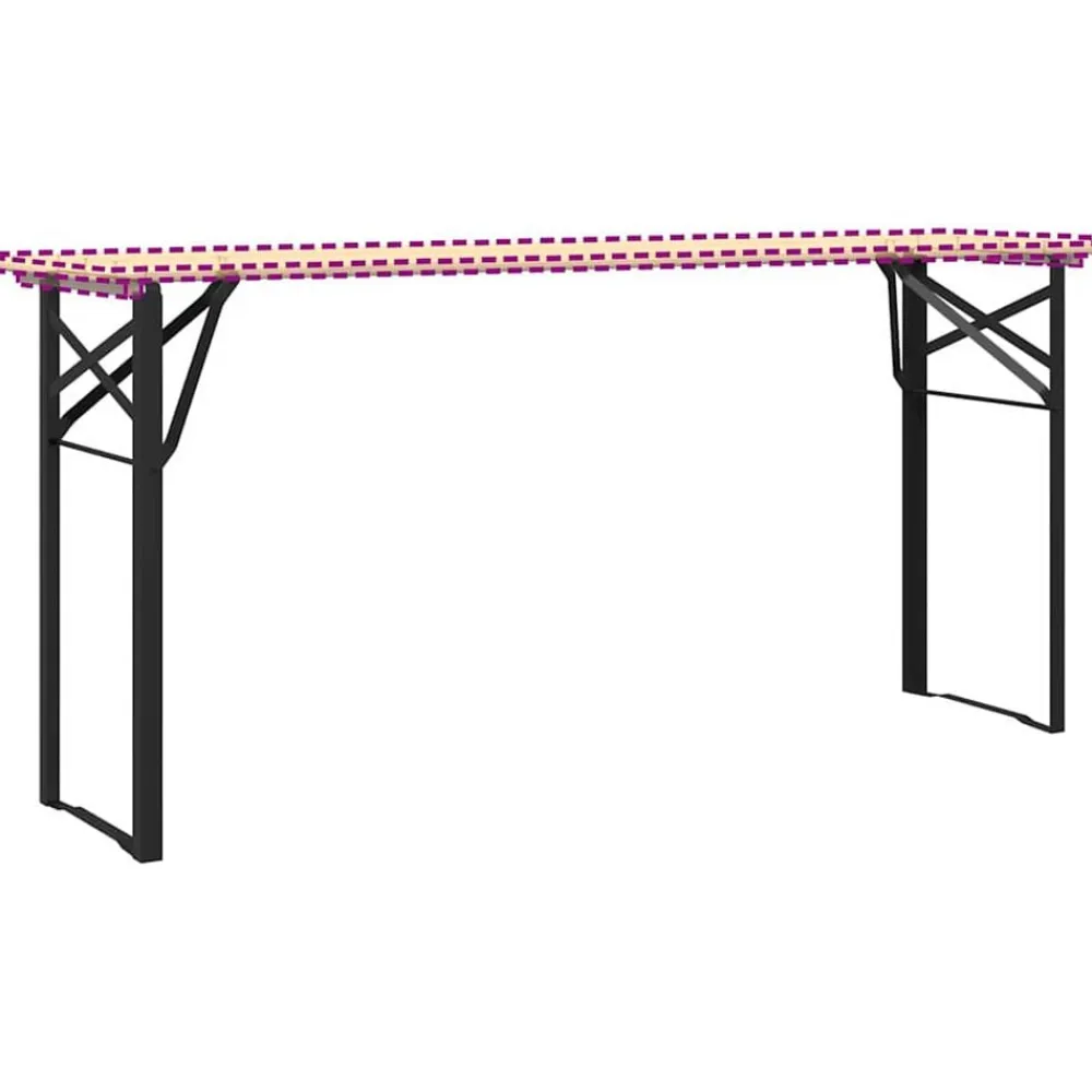 vidaXL Pierna de Mesa de Cerveza 2 pcs Negro 39 x 3 x 75 cm New