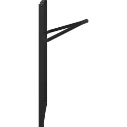 vidaXL Pierna de Mesa de Cerveza 2 pcs Negro 39 x 3 x 75 cm New