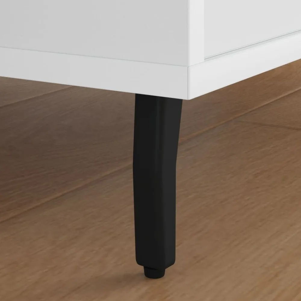 vidaXL Accesorios De Bricolaje-Pies de Soporte 2 pcs Negro 40 x 40 x 100 mm Hierro