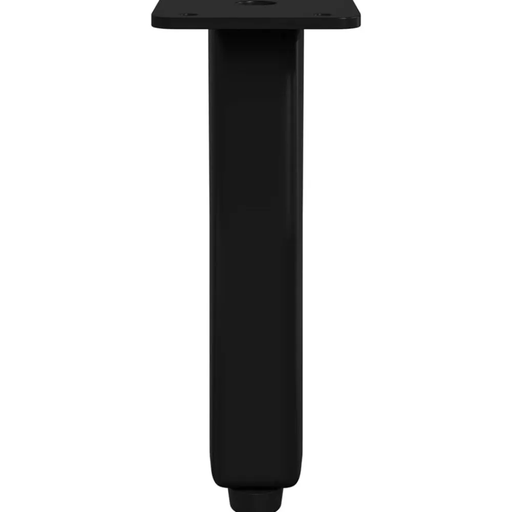 vidaXL Accesorios De Bricolaje-Pies de Soporte 2 pcs Negro 40 x 40 x 100 mm Hierro