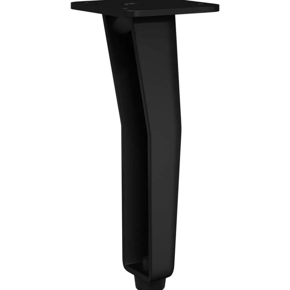 vidaXL Accesorios De Bricolaje-Pies de Soporte 2 pcs Negro 40 x 40 x 100 mm Hierro