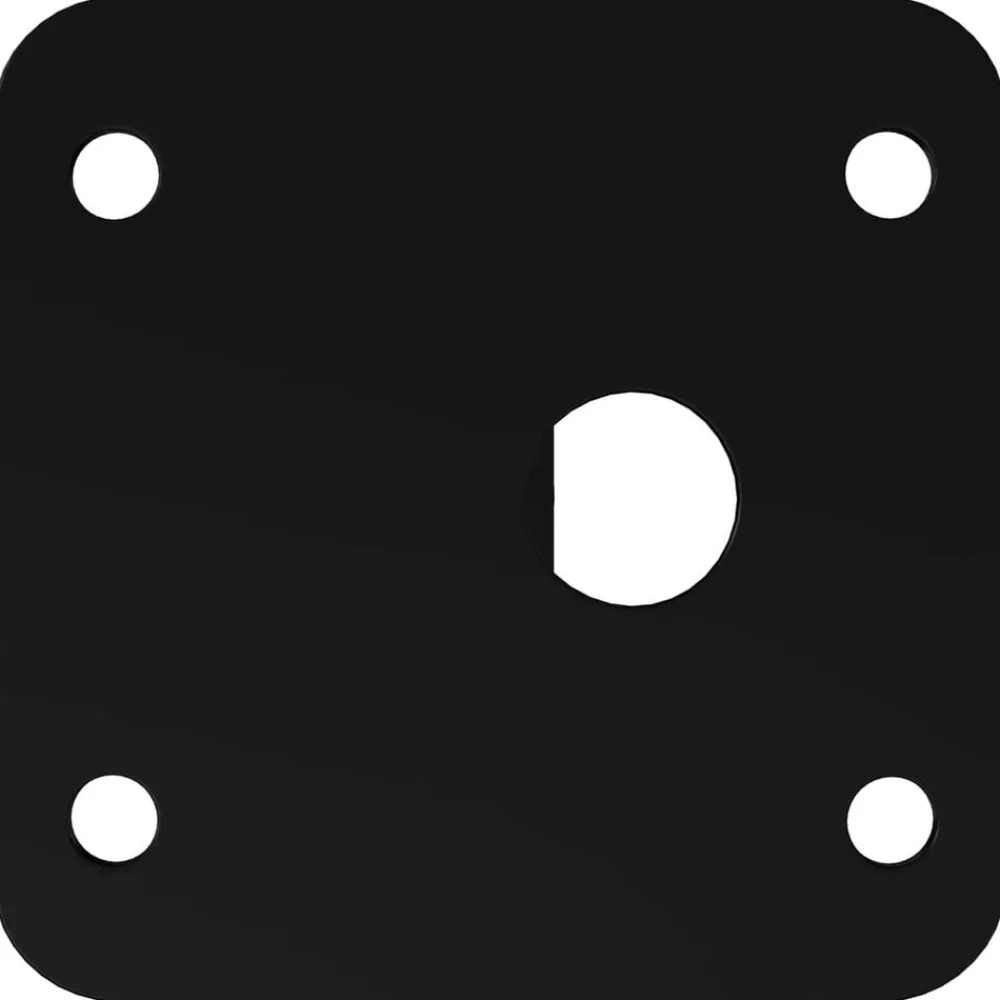 vidaXL Accesorios De Bricolaje-Pies de Soporte 2 pcs Negro 40 x 40 x 100 mm Hierro
