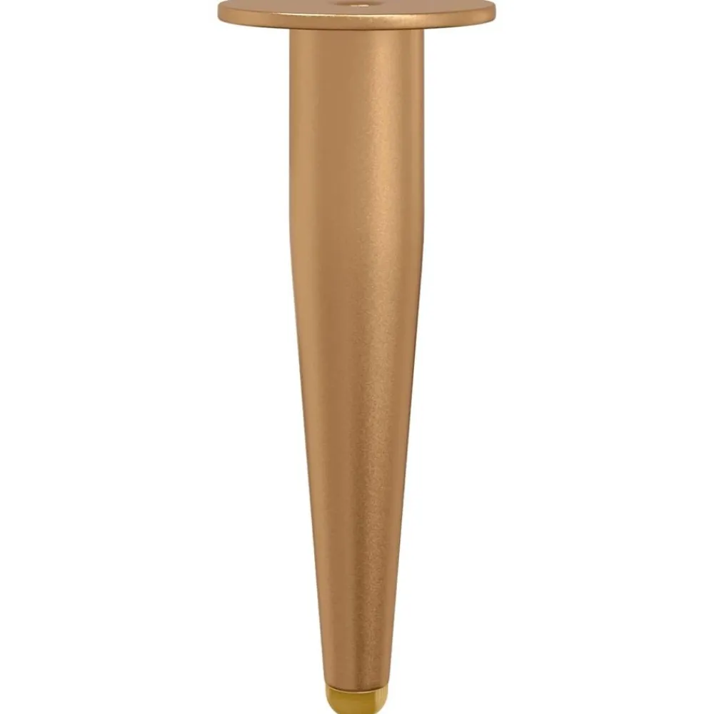 vidaXL Accesorios De Bricolaje-Pies de Soporte 2 pcs Dorado 98 x 40 mm Hierro