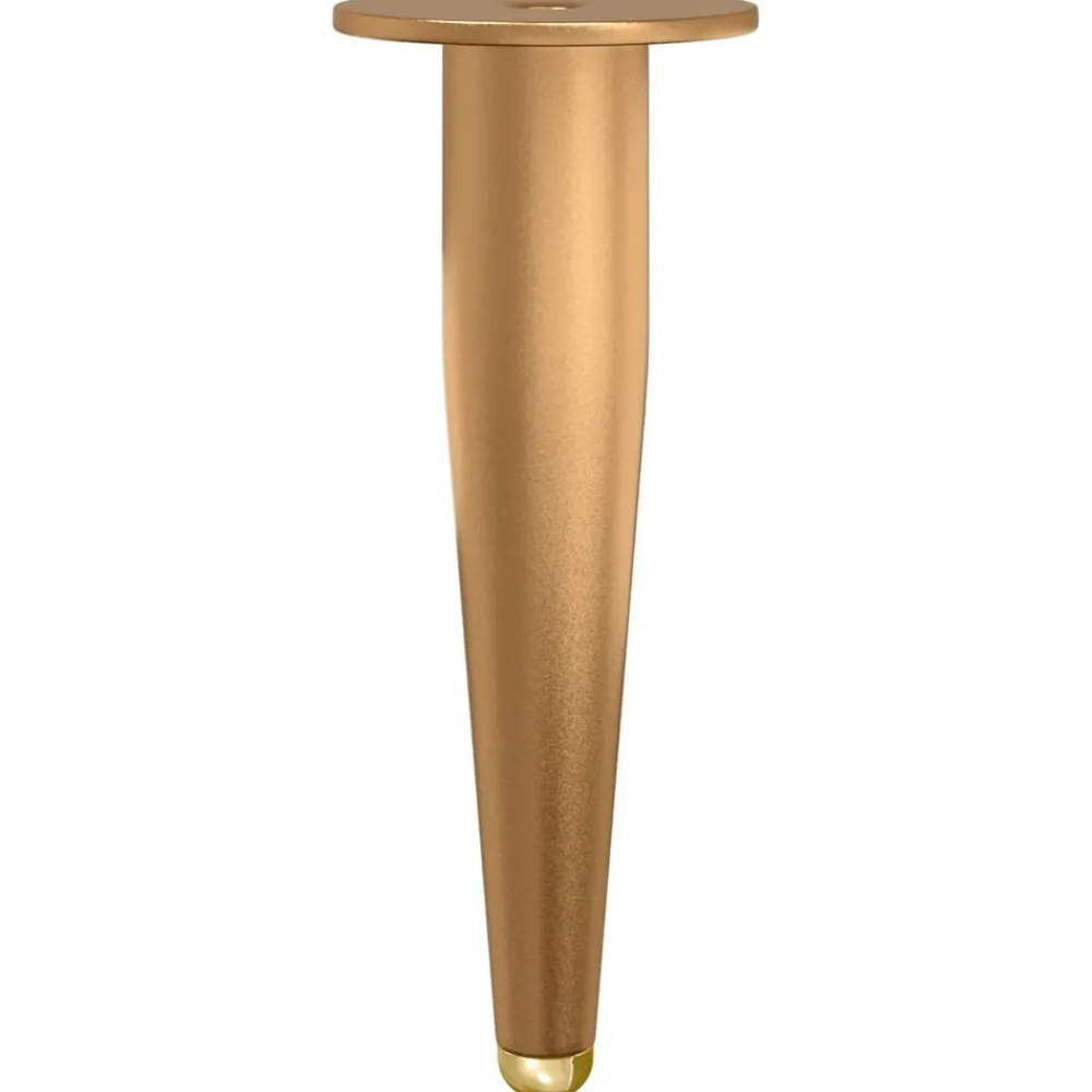 vidaXL Accesorios De Bricolaje-Pies de Soporte 2 pcs Dorado 98 x 40 mm Hierro