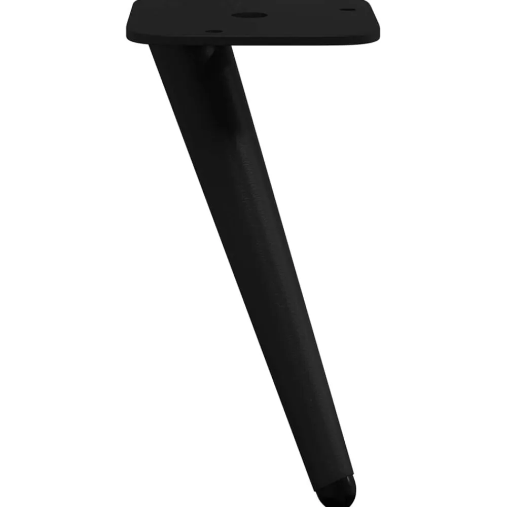 vidaXL Accesorios De Bricolaje-Pies de Soporte 2 pcs Negro 56 x 56 x 100 mm Hierro