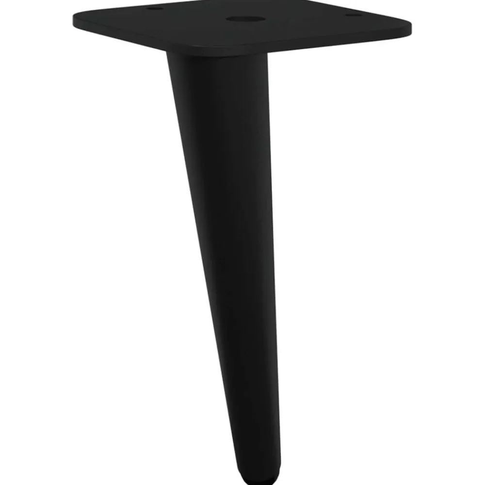 vidaXL Accesorios De Bricolaje-Pies de Soporte 2 pcs Negro 56 x 56 x 100 mm Hierro