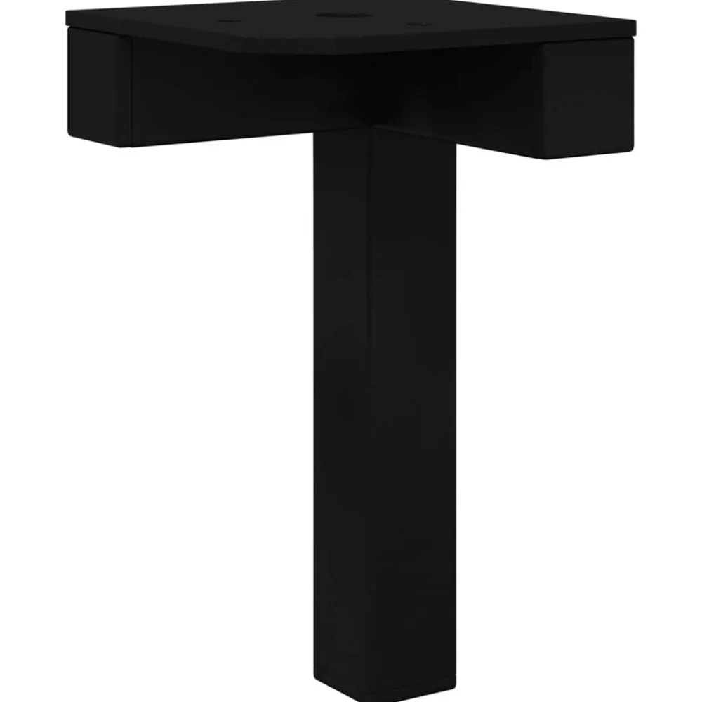 vidaXL Pies de Soporte 2 pcs Negro 57 x 57 x 100 mm Hierro Best