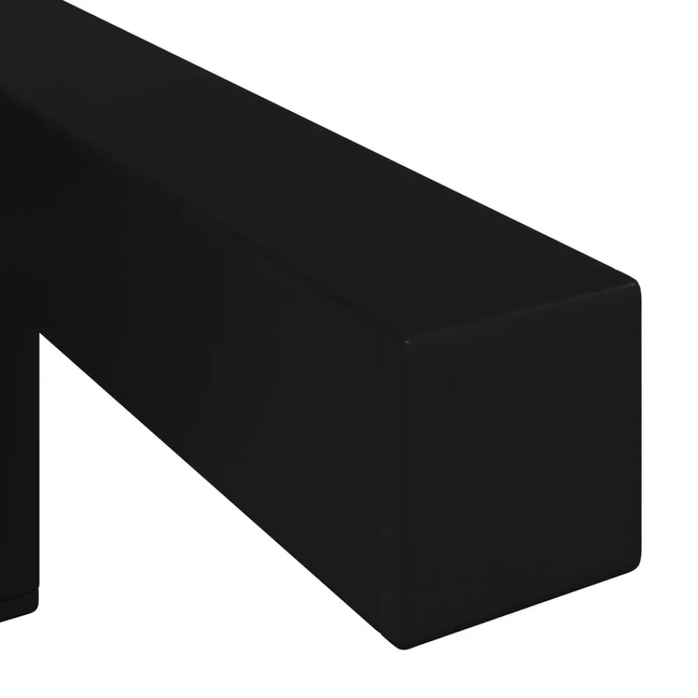 vidaXL Pies de Soporte 2 pcs Negro 57 x 57 x 100 mm Hierro Best