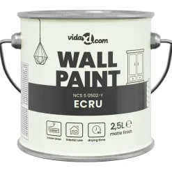 vidaXL Consumibles Para Construcción-Pintura de pared Marrón 2,5 L Impresión en pared