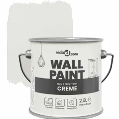 vidaXL Pintura de pared Marrón 2,5 L Impresión en pared Crema