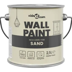 vidaXL Consumibles Para Construcción-Pintura de pared Marrón 2,5 L Impresión en pared