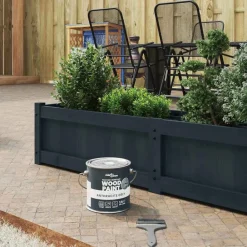 vidaXL Consumibles Para Construcción-Pintura para madera Gris 2,5 L Impresión en pared