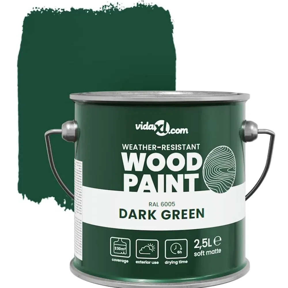 vidaXL Consumibles Para Construcción-Pintura para madera 2,5 L Impresión en pared