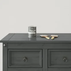 vidaXL Pintura para muebles Gris 0,75 L Impresión en pared Gris carb&oacute;n Outlet