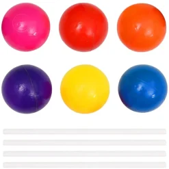 vidaXL Juguetes-Piscina de bolas con 50 bolas para niños 75x75x32 cm