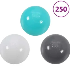 vidaXL Piscina de bolas para niños con 300 bolas 75x75x32 cm Multicolor 1 Clearance