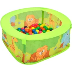 vidaXL Juguetes-Piscina de bolas para niños con 300 bolas 75x75x32 cm