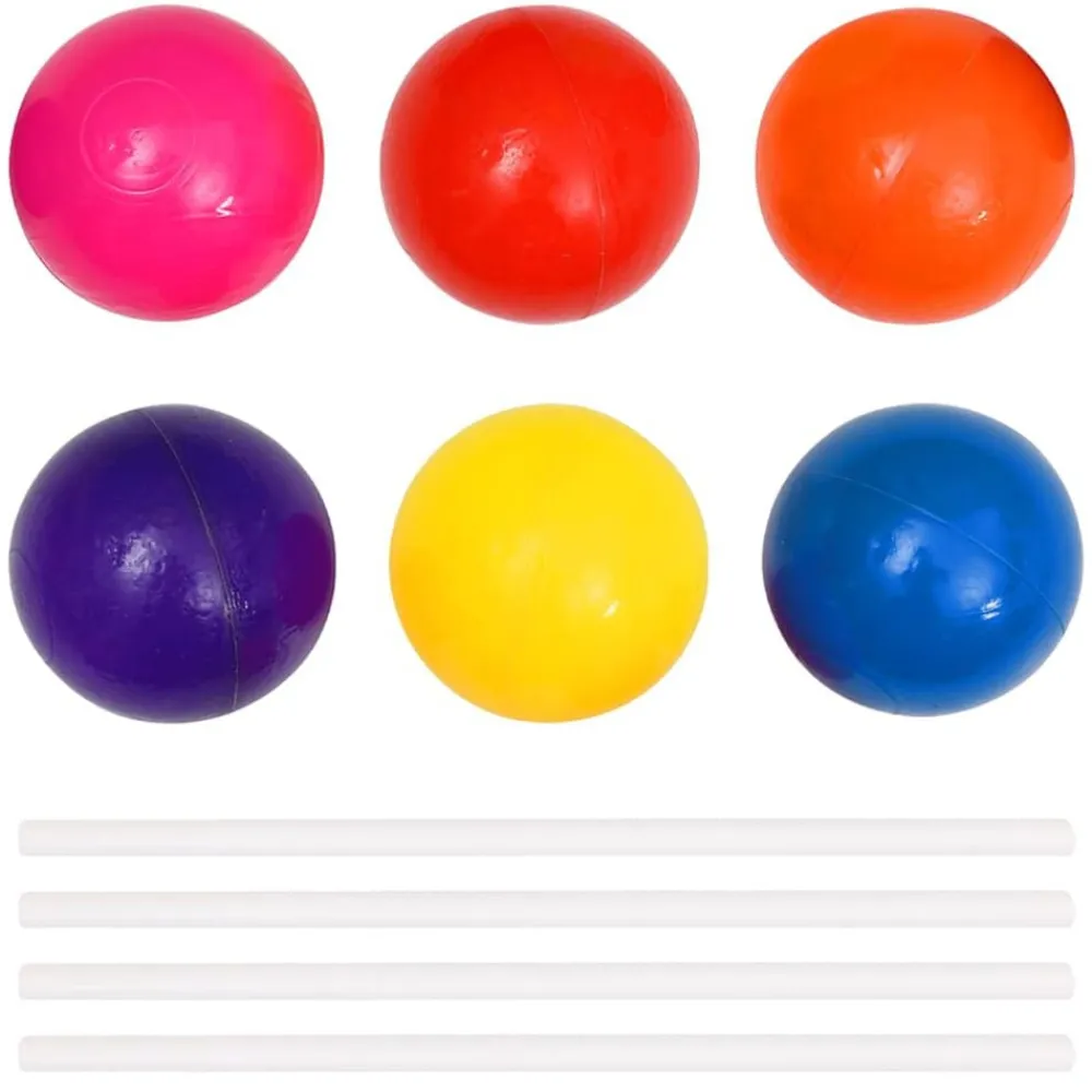 vidaXL Juguetes-Piscina de bolas para niños con 300 bolas 75x75x32 cm