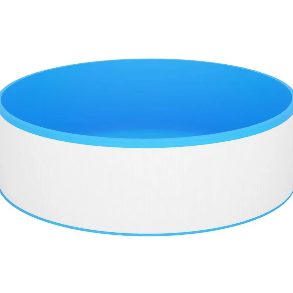vidaXL Piscina de chapoteo skimmer colgante y bomba 350x90 cm Blanco New