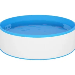 vidaXL Piscina Y Spa-Piscina de chapoteo blanca 350x90 cm