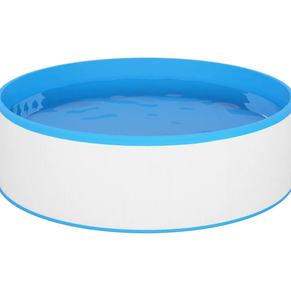 vidaXL Piscina Y Spa-Piscina de chapoteo blanca 350x90 cm