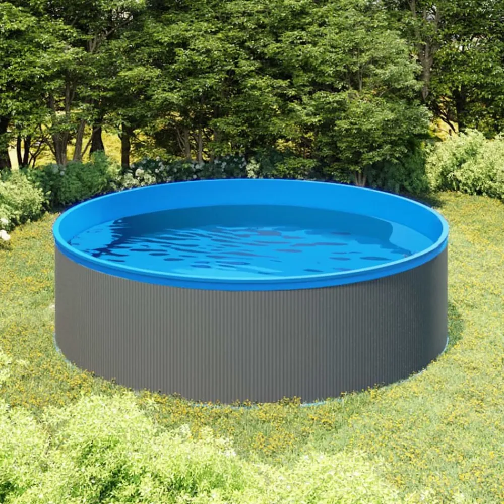 vidaXL Piscina Y Spa-Piscina de chapoteo con skimmer colgante y bomba 350x90 cm