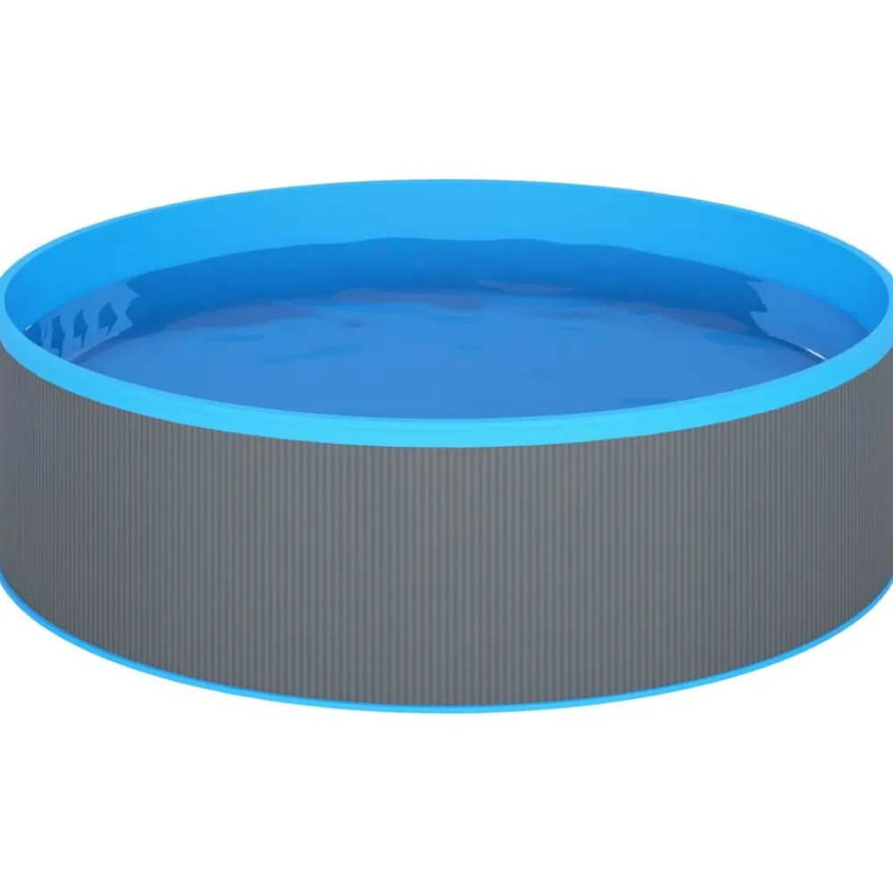 vidaXL Piscina Y Spa-Piscina de chapoteo con skimmer colgante y bomba 350x90 cm