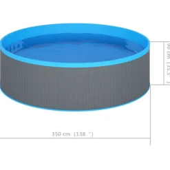 vidaXL Piscina Y Spa-Piscina de chapoteo 350x90 cm