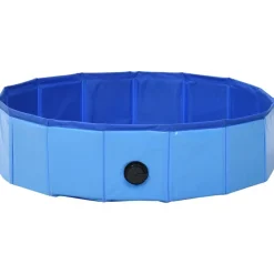 vidaXL Piscina para perros plegable PVC 80x20 cm Azul
